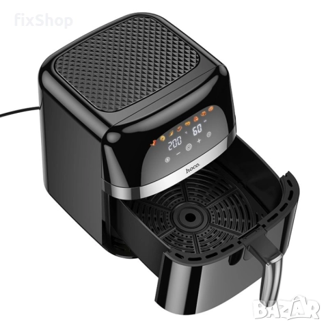 HOCO Air Fryer 8L – Сензорен екран – 1700W – Черен – Ново, снимка 3 - Фритюрници - 51841857