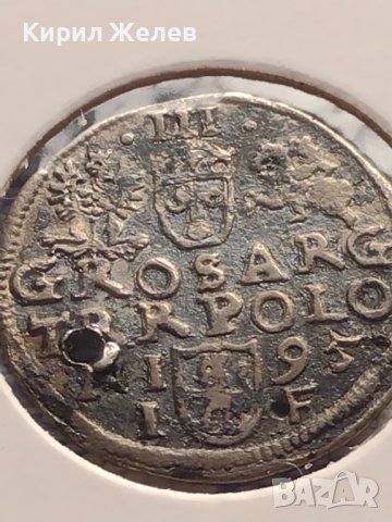 Сребърна монета 3 гроша 1595г. Сигизмунд трети ПОЛША за КОЛЕКЦИОНЕРИ 12210, снимка 8 - Нумизматика и бонистика - 43000120