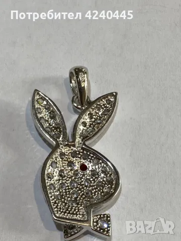 Сребърна висулка с циркони, снимка 4 - Колиета, медальони, синджири - 50230765