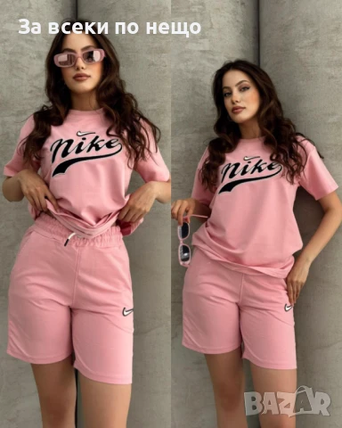 Nike Дамски Летен Комплект Тениска И Къси Панталон👚🩳Дамски Къс Екип Найк - 3 Цвята Код A651, снимка 4 - Спортни екипи - 50592987