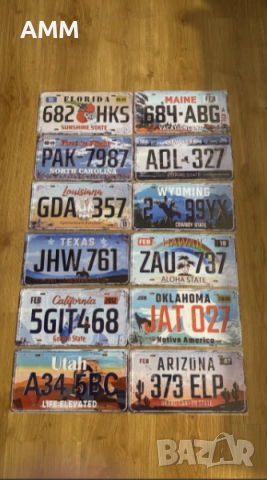 Американски регистрационни  номера  - РЕПЛИКА., снимка 2 - Картини - 38975042