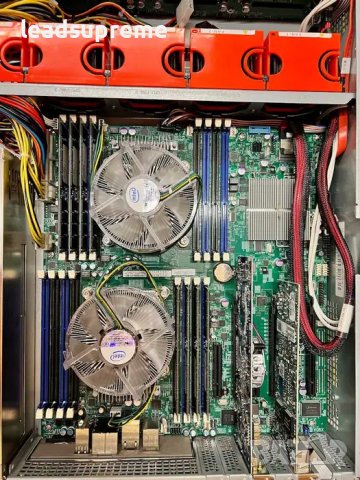 Supermicro 2u Server - Сървър Dual Xeon CPU + 128GB RAM + 4 x 3TB HDD, снимка 2 - Работни компютри - 42992821