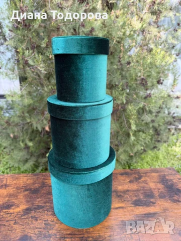 КУТИИ КАДИФЕ 3 БР, снимка 6 - Декорация за дома - 41436781