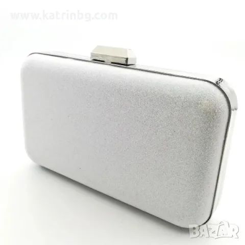 Булчинска чанта клъч със ситен брокат бяла| Сватбена , снимка 2 - Чанти - 48906963