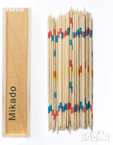 Семейна / настолна игра Mikado Game 41 пръчки в кутия с плъзгащ се капак, снимка 5 - Образователни игри - 50224236