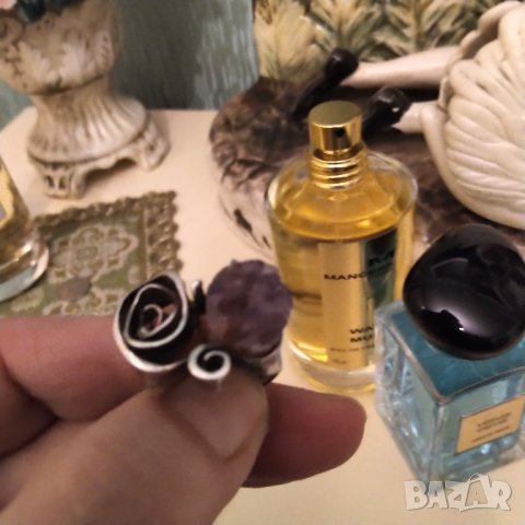 Авторски сребърен пръстен с аметистова друза намален , снимка 3 - Пръстени - 36937940