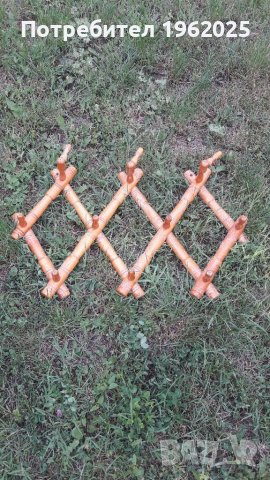 Старинна Дървена Закачалка за стена, снимка 3 - Антикварни и старинни предмети - 37010534