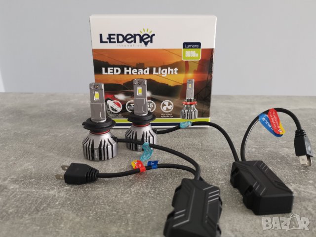 Диодни крушки за фарове CANBUS, Н1 H7  НВ3 Н11 Н4 DC9-32V 55W 9000LM 6500K, снимка 6 - Аксесоари и консумативи - 36636764