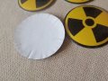 Кръгли метални цветни стикери с лого на радиоактивност за тас джанта на кола автомобил джип ван бус , снимка 3