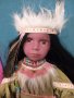 Красива порцеланова / керамична кукла индианка 60 см, снимка 2