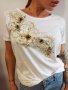 Дамска тениска с цветя, снимка 2