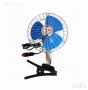 Вентилатор за автомобили, бусове, каравани, с щипка, 15см, 6 инча, 12V, син, снимка 2