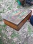 Дървена кутия с ръчно рисувана картина, снимка 1 - Антикварни и старинни предмети - 32591058