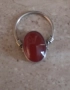 Сребърен винтидж пръстен с карнеол, снимка 4