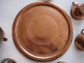 Невероятен меден бакърен сервиз чаши чаша с поднос , снимка 6
