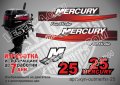 Mercury 1999-2006 25 hp Four Stroke Меркюри извънбордов двигател стикери надписи лодка outmerfsr-25, снимка 1