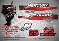 Mercury 1999-2006 25 hp Four Stroke Меркюри извънбордов двигател стикери надписи лодка outmerfsr-25