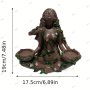 1бр Красива малка скулптура на Елф, кръгъл свещник от смола - 024, снимка 4