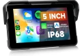 5-инчов преносим IPS екран за мотоциклет с безжичен Carplay/Android Auto BT IP68 водоустойчив, снимка 1