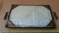 масивен царски поднос със стъкло , снимка 8