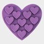4445 Силиконова форма за бонбони и лед Сърце, 10 гнезда, снимка 5