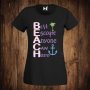 Дамска тениска с щампа морска BEST ESCAPE ANYONE CAN HAVE - BEACH, снимка 1