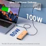 Докинг станция за лаптоп, WAVLINK 10G USB C хъб с двоен HDMI, 100W PD вход, 10Gbps USB-A/C 3.2, снимка 5