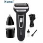 Машинка за бръснене и подстригване 3в1 Kemei KM-6558,Черен, снимка 3