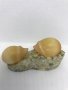 Красива фигура Влюбени таралежи от жълт селенит, снимка 1 - Колекции - 43863248