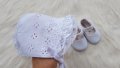 Бебешки буйки и шапка за новородено момиченце, снимка 9