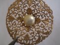 Стари дамски копчета месинг филигран, снимка 10