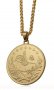 Позлатена огърлица с висулка - монета 100 Куруш, снимка 2