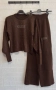 дамски комплект в черно и кафяво, снимка 4