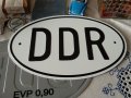 DDR * ГДР - Oвална релефна МПС национална табелка 
