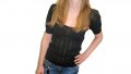 Дамска блуза в черно, снимка 1 - Тениски - 32648676