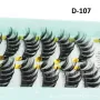 Комплект от 10 бр. 3D изкуствени мигли ръчна изработка HZS351, снимка 11