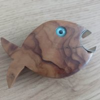 дървен сувенир Риба от Португалия, снимка 1 - Декорация за дома - 40571383