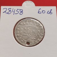 Сребърна монета 2 реала 1721г. Филип пети Мадрид Испания 28458, снимка 1 - Нумизматика и бонистика - 42987449