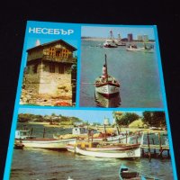 Две стари картички от Българското черноморие НЕСЕБЪР стария град, Пристанището за КОЛЕКЦИОНЕРИ 41646, снимка 2 - Колекции - 43099164