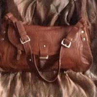 Винтидж чанта от естествена кожа / genuine leather handbag, снимка 4 - Чанти - 43360340
