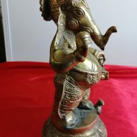Уникална Бронзова Статуетка ГАНЕША, Будизъм , Буда, снимка 2 - Антикварни и старинни предмети - 43209693