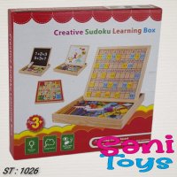Комбинирана магнитна игра, Пъзел, В дървена кутия, снимка 1 - Образователни игри - 38103995