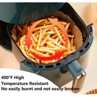 Комплект 50 броя незалепващи термоустойчиви хартиени за Air Fryer, снимка 4 - Други - 43677756