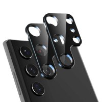 Стъклен протектор за камера S+ - Samsung Galaxy S22 Ultra 5G - черен, снимка 2 - Фолия, протектори - 43762919