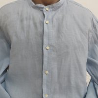 Мъжка ленена риза с дълъг ръкав Drykorn for Beautiful People, снимка 2 - Ризи - 25933824