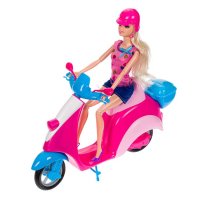 Кукла Барби с кола, мотопед и 2 кучета , снимка 4 - Кукли - 40502060