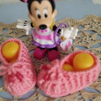 плетени бебешки терлички , снимка 2 - Бебешки чорапи - 44128760
