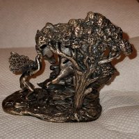 Стара красива метална скулптура- Подарък на магическата сила - Англия, снимка 7 - Антикварни и старинни предмети - 27615651