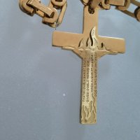 Ланец с кръст от медицинска стомана, снимка 1 - Колиета, медальони, синджири - 43021924