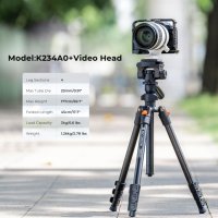 Статив K&F Concept Model K234A0+Video Head+държач за телефон, снимка 4 - Чанти, стативи, аксесоари - 43131656